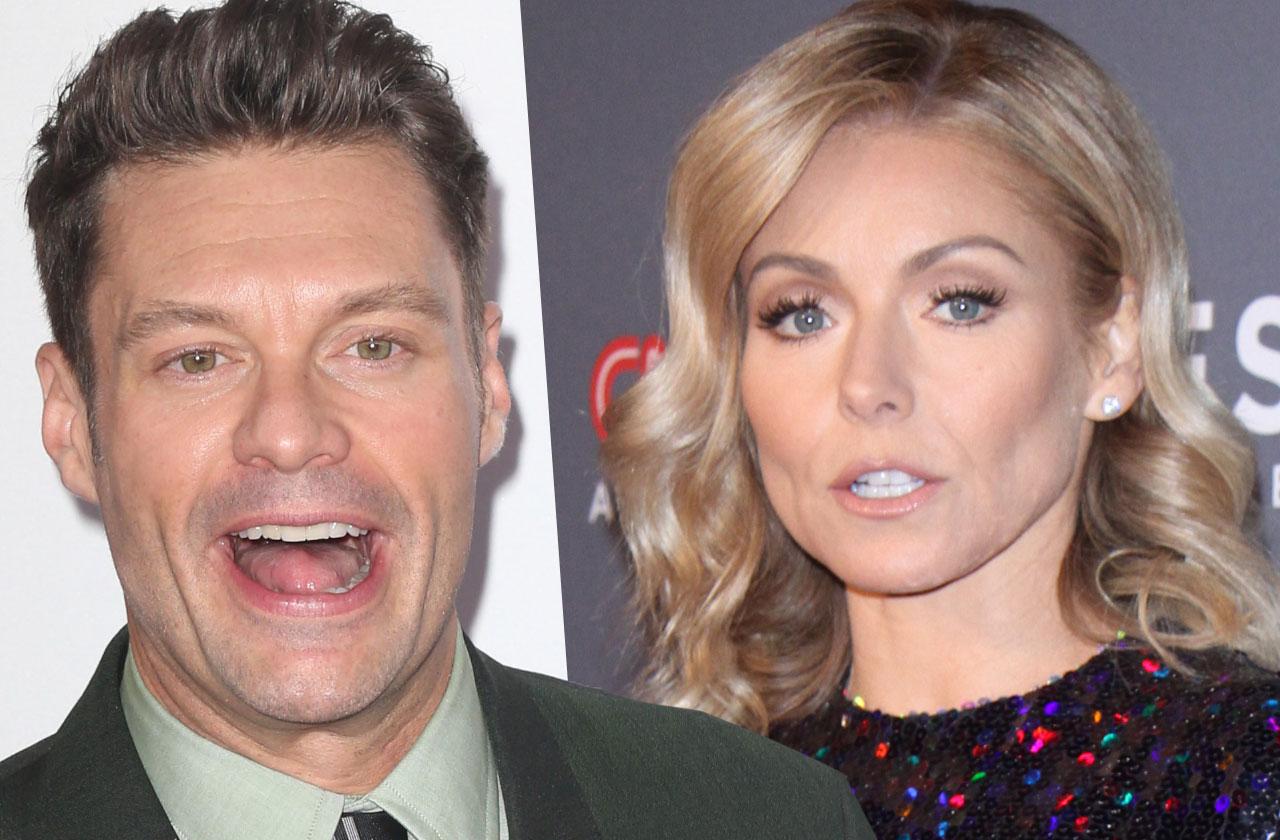 //Radryan seacrest barely working kelly ripa live show pretaped pp