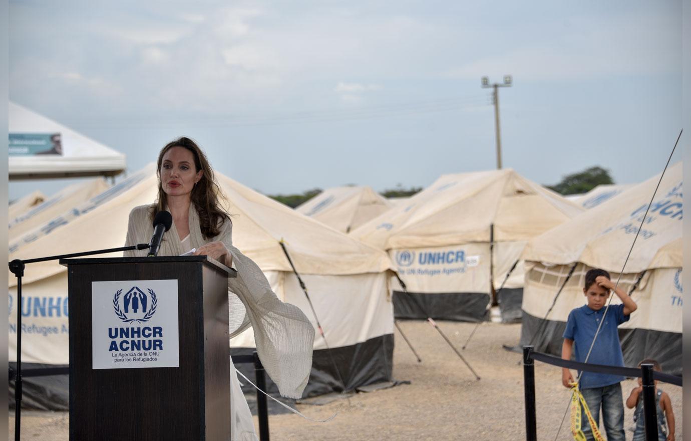 Angelina Jolie Visits Refugee Camp