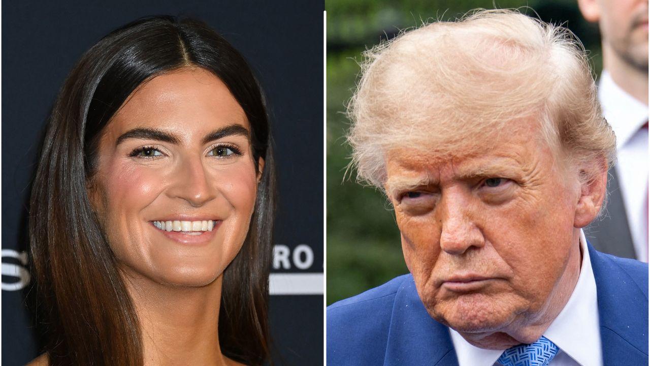 picture of Kaitlan Collins and donald trump