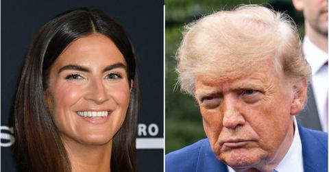 picture of Kaitlan Collins and donald trump