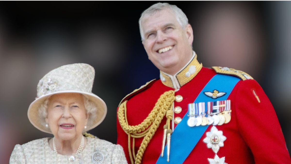Photo of Queen Elizabeth and Prince Andrew