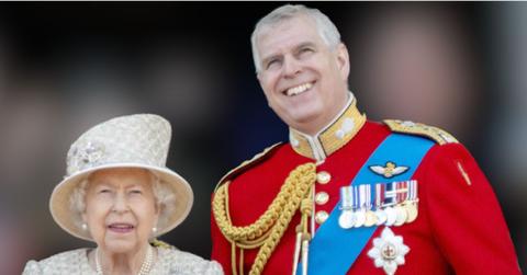 Photo of Queen Elizabeth and Prince Andrew