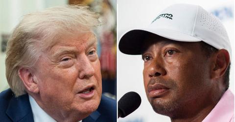 picture of Donald Trump and Tiger Woods