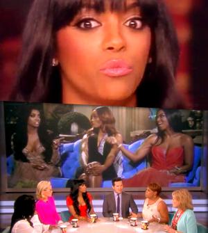 //porsha williams kenya moore brawl rhoa the view tall