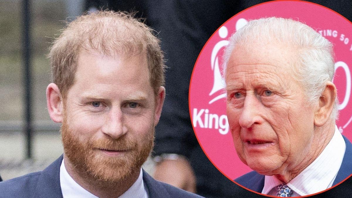 picture of Prince Harry and King Charles