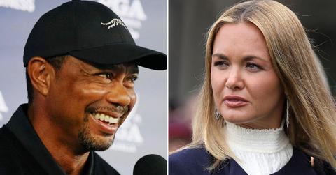 Split photo of Tiger Woods, Vanessa Trump