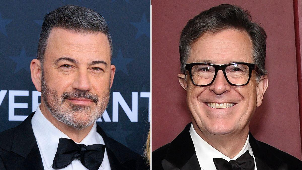 Picture of Jimmy Kimmel and Stephen Colbert