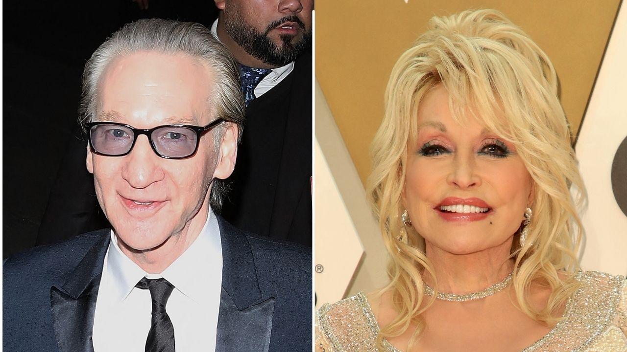 split image of Bill Maher and Dolly Parton
