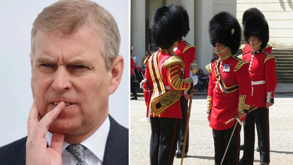 Photo of Andrew Windsor and palace police