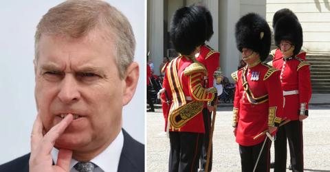 Photo of Andrew Windsor and palace police