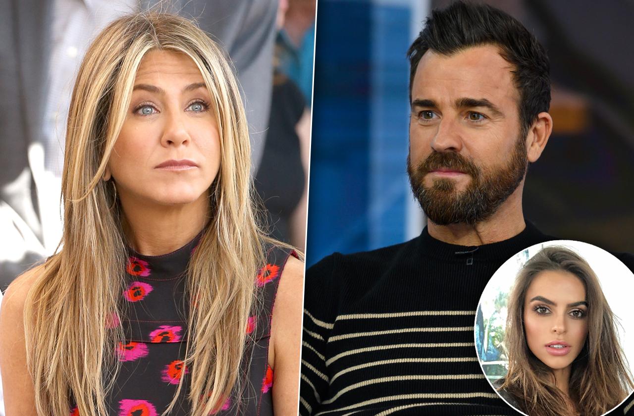 Justin Theroux valentines day model Jennifer Aniston reunion brad Pitt