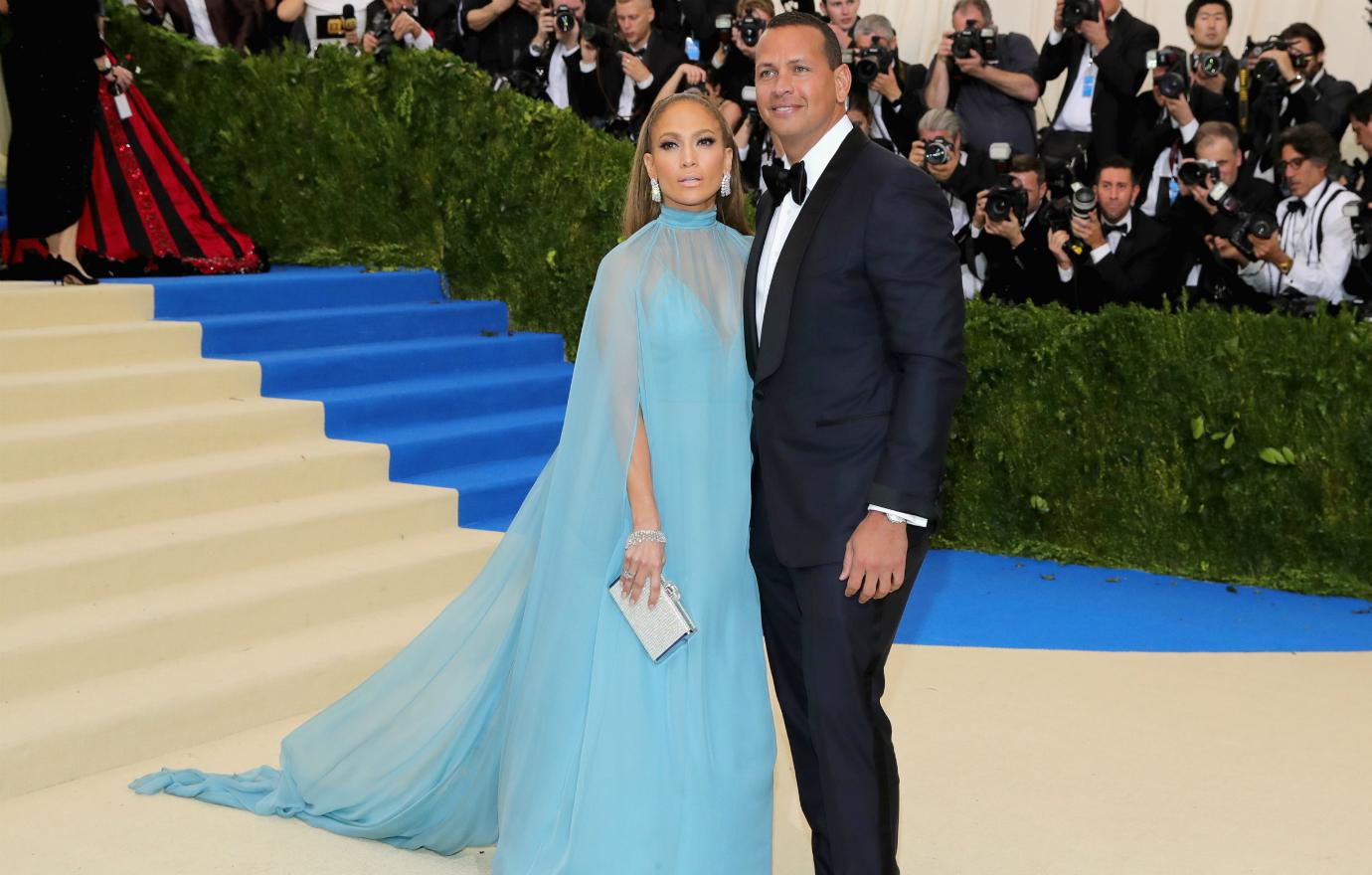 Jennifer Lopez and Alex Rodriguez attend the 'Rei Kawakubo/Comme des Garcons: Art Of The In-Between' Costume Institute Gala at Metropolitan Museum of Art on May 1, 2017 in New York City.