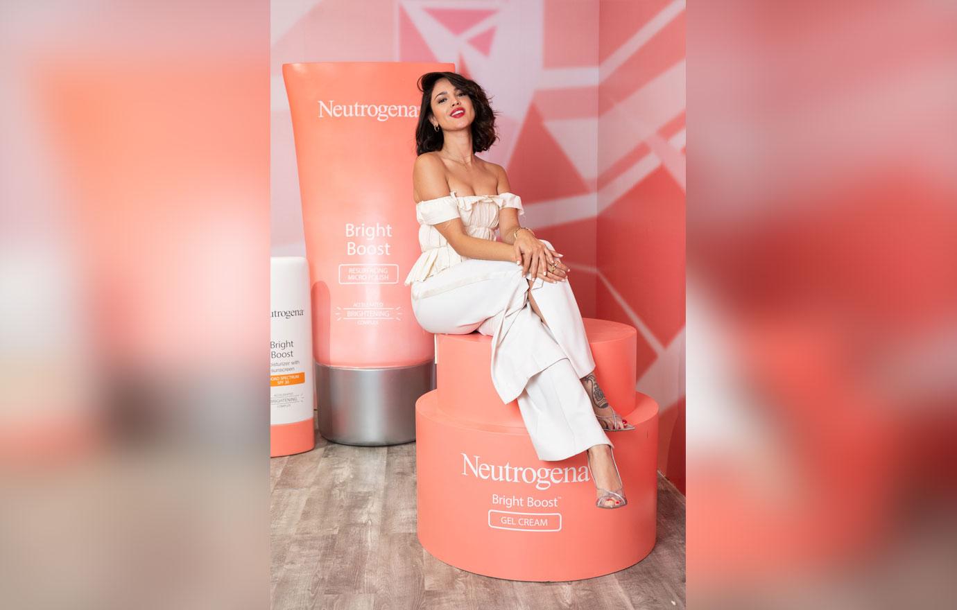 Eiza Gonzalez attends the launch of the Neutrogena