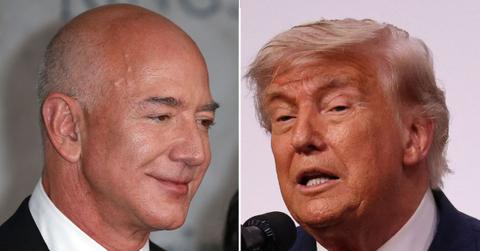 picture of Jeff Bezos and Donald Trump