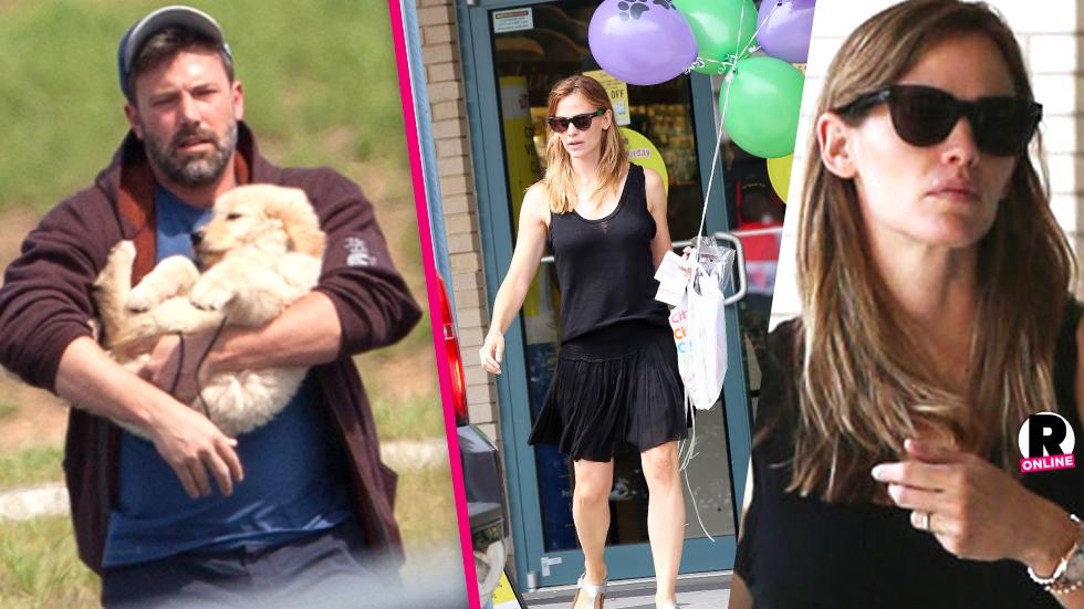 Jennifer Garner Picks Up Balloons In Atlanta Wearing Wedding Ring