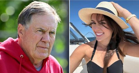 Split photo of Bill Belichick, Jordon Hudson