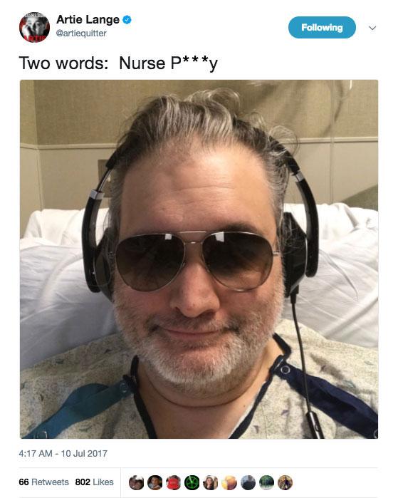 artie lange hospital photos