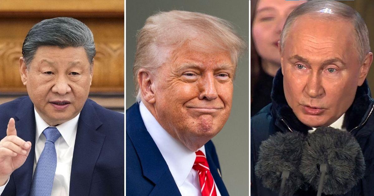 photo of Xi Jinping, Donald Trump and Vladimir Putin