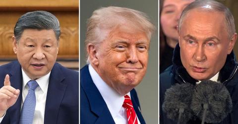 photo of Xi Jinping, Donald Trump and Vladimir Putin