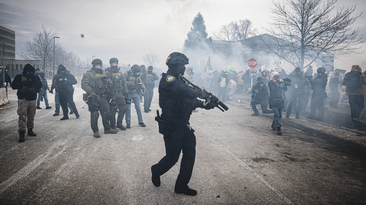 Photo of anti-ICE protests in Minneapolis