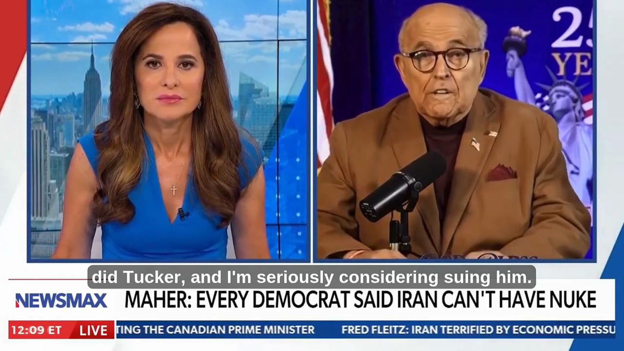 Giuliani accused Carlson of defaming him in linking him to Israel.