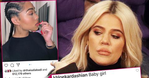 khloe kardashian friend jordyn woods cheats tristan thompson sweet comment instagram