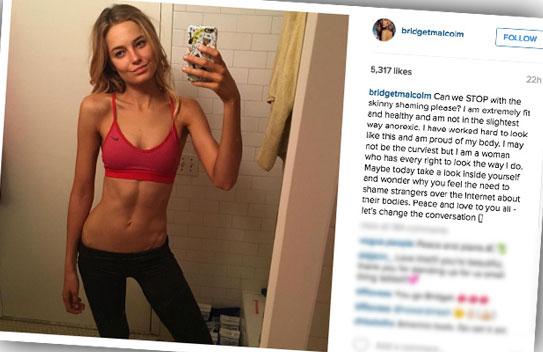 //bridget malcolm victorias secret model skinny shaming pp