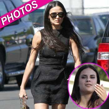 Super Skinny Demi Moore Comes Out For Daughter's Graduation