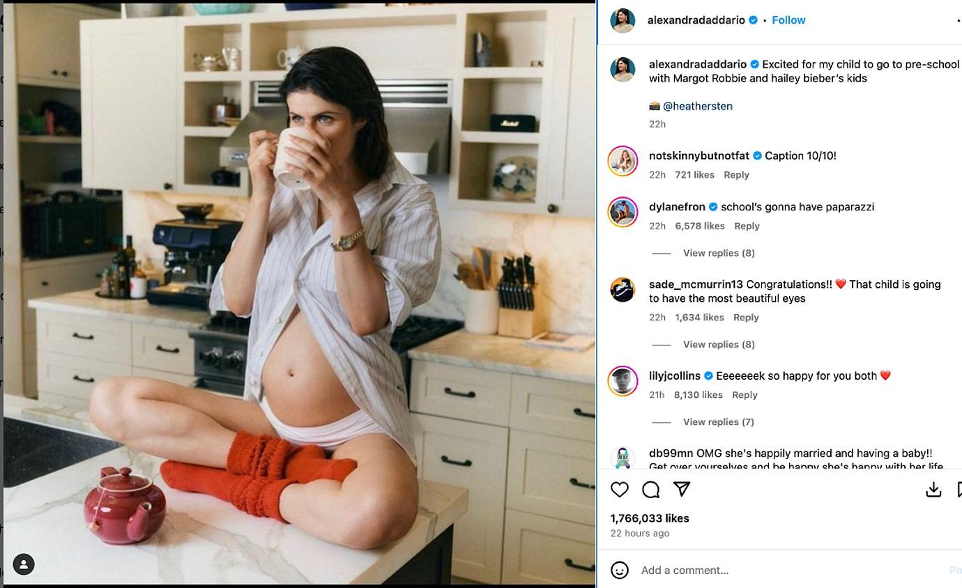 alexandradaddario baby ig