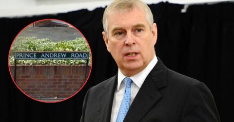 Photo of Andrew WIndsor and Prince Andrew Road street sign
