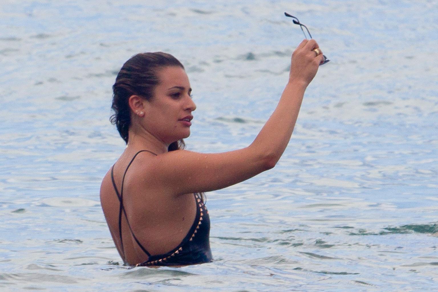 //lea michele bathing suit body maui