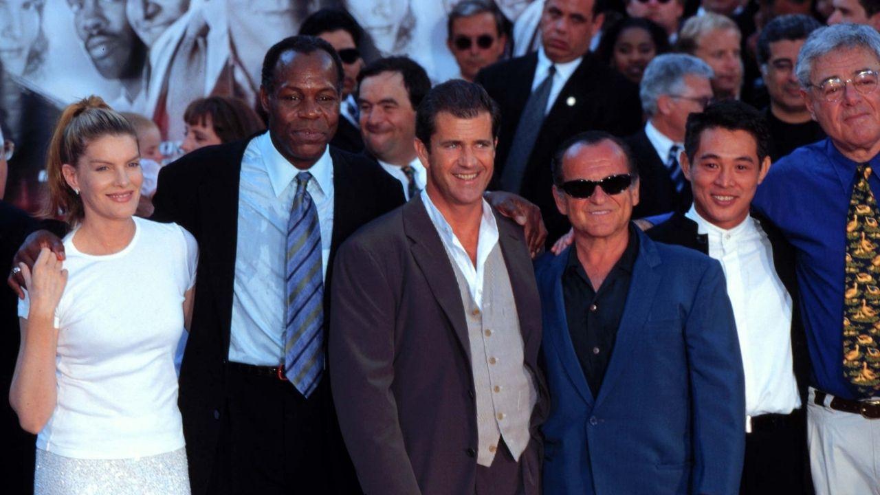 Photo of Rene Russo, Danny Glover, Mel Gibson, Joe Pesci, Jet Li and Richard Donner
