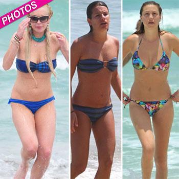 //lindsay lohan lea michele whitney port best bikinis