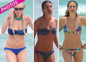 //lindsay lohan lea michele whitney port best bikinis