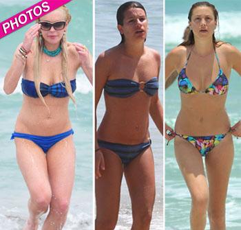 //lindsay lohan lea michele whitney port best bikinis
