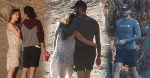 Chris Martin Dakota Johnson Beach PDA