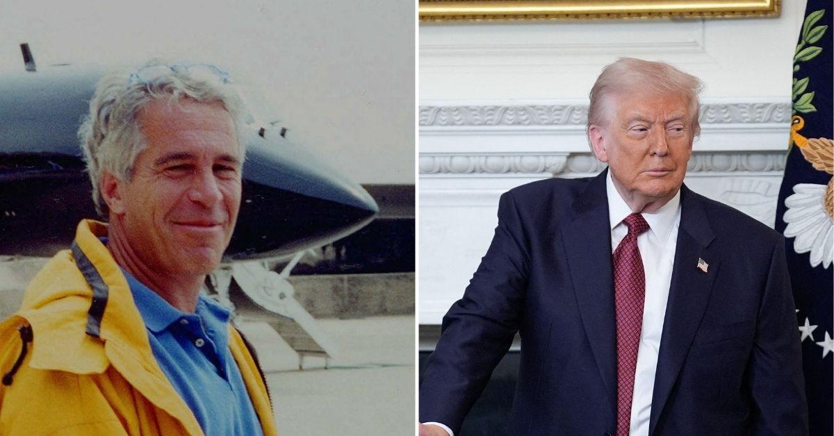 Composite photo of Jeffrey Epstein and Donald Trump