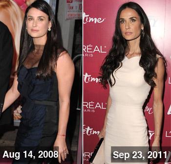 Disappearing Demi Moore Showcases Super Skinny Figure