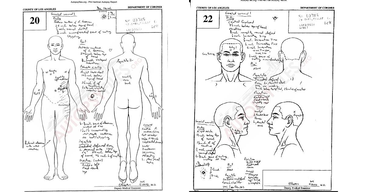 philhartman aujtopsy report visuals los angeles coroner