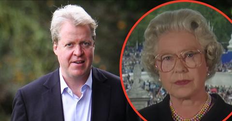 Split photos of Charles Spencer and Queen Elizabeth