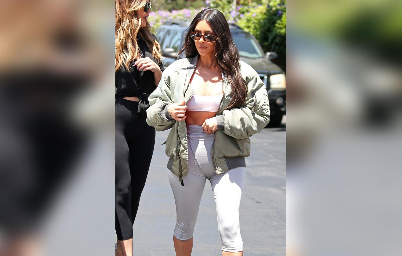 Kim Kardashian Sports MAJOR Camel Toe While Out For Chinese With Khloé