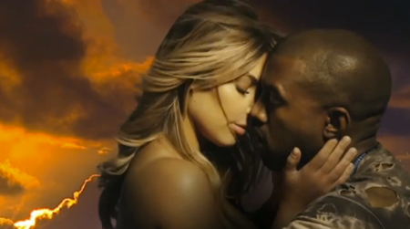 //kim kanye music video pp