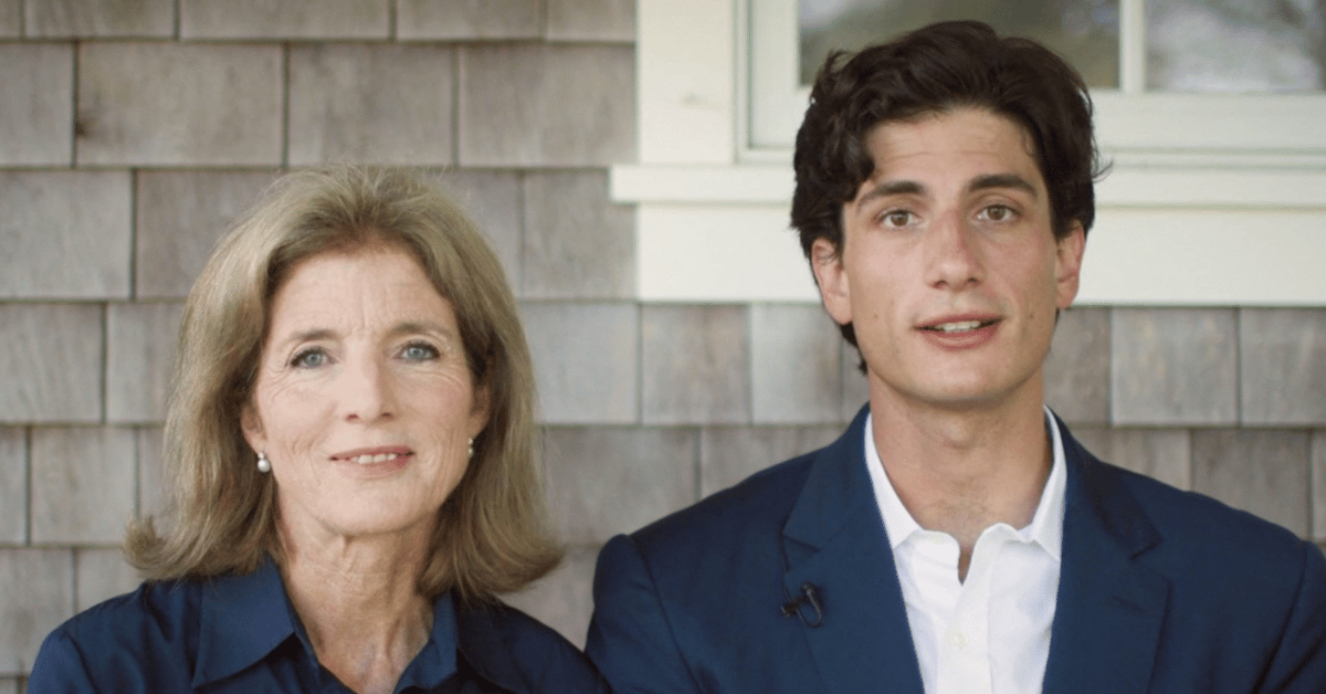 Photo of Caroline Kennedy and son Jack Schlossberg