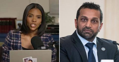 Composite photo of Candace Owens and Kash Patel