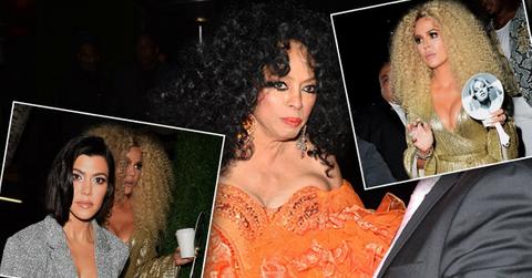 Khloe Kardashian Rocks Big Hair At Diana Ross’ Birthday Party