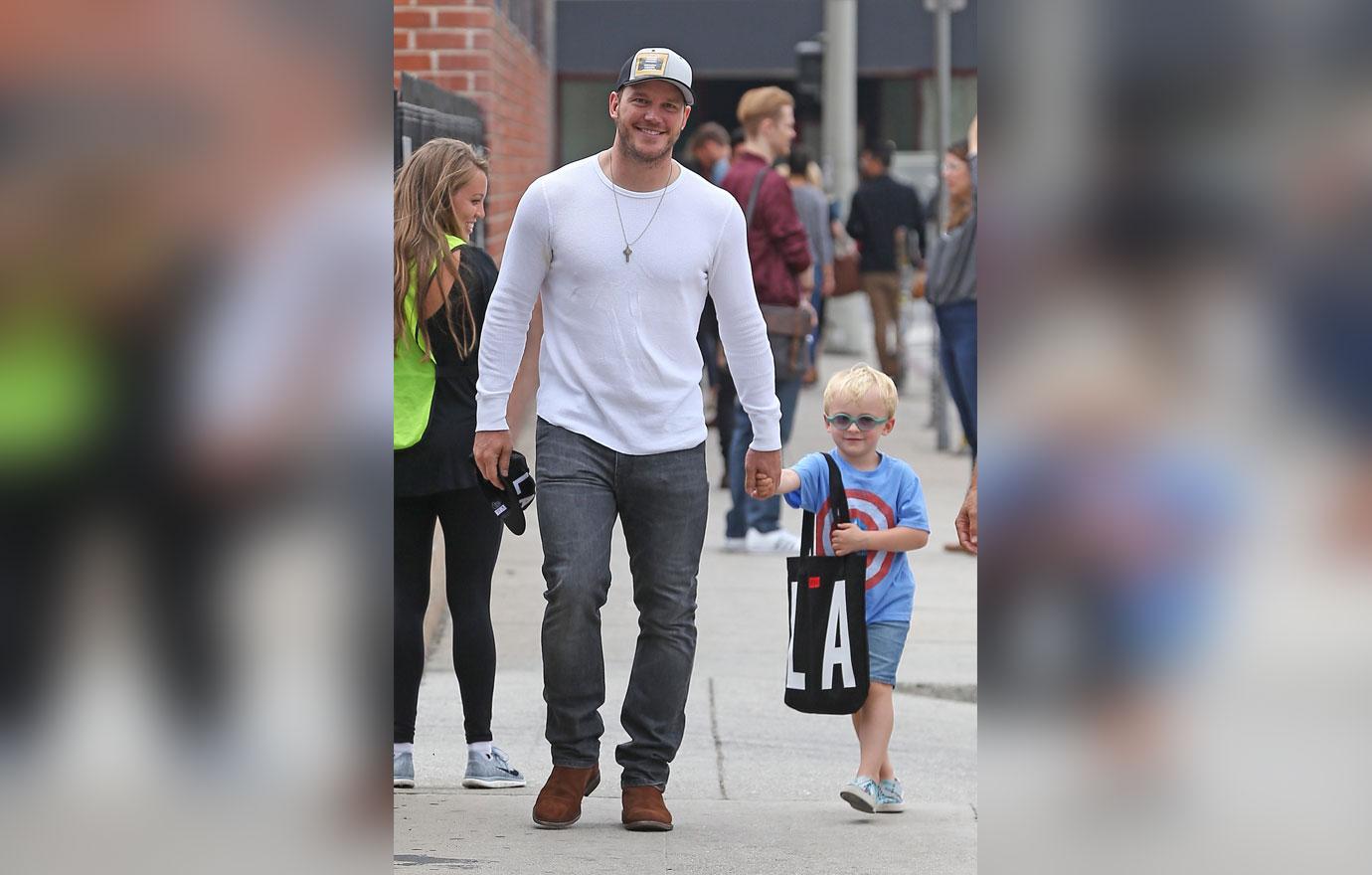 Chris Pratt Takes Son Jack To Church