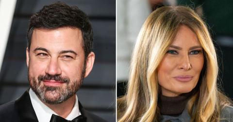 split image of Jimmy Kimmel and Melania Trump