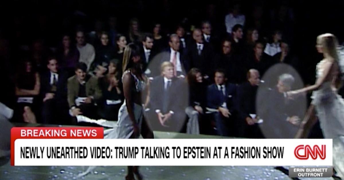Photo of Jeffrey Epstein and Donald Trump at fashion event