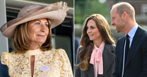 Split photos of Prince and Princess of Wales and Carole Middleton
