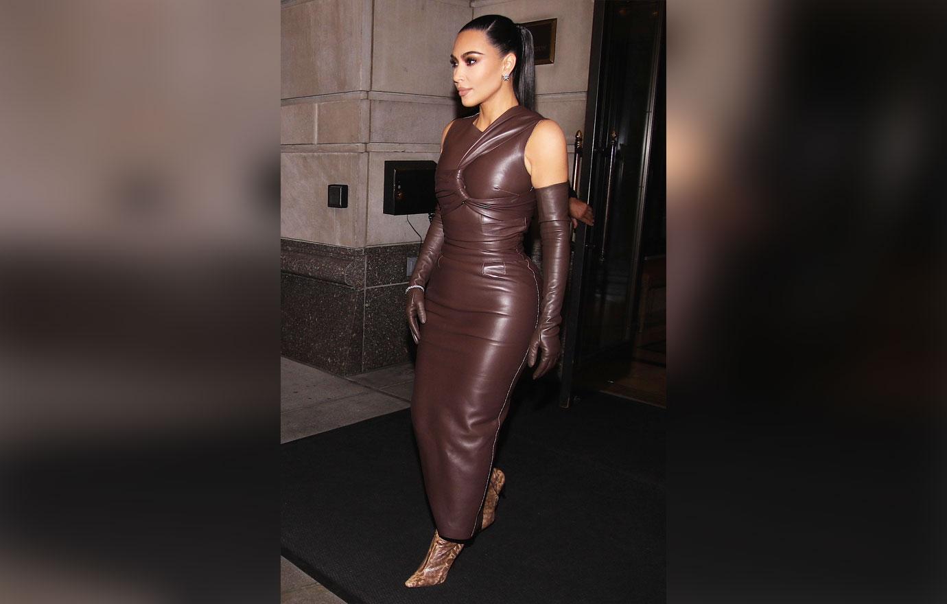 Kim Kardashian Wears Fall FENDI x SKIMS Collaboration Dress
